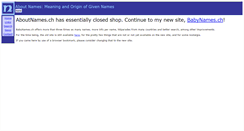 Desktop Screenshot of aboutnames.ch